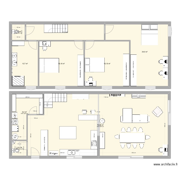 Maison V1.3. Plan de 9 pièces et 171 m2