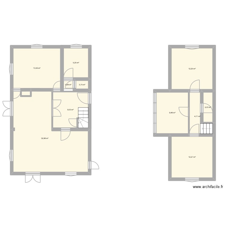 Maison. Plan de 11 pièces et 102 m2