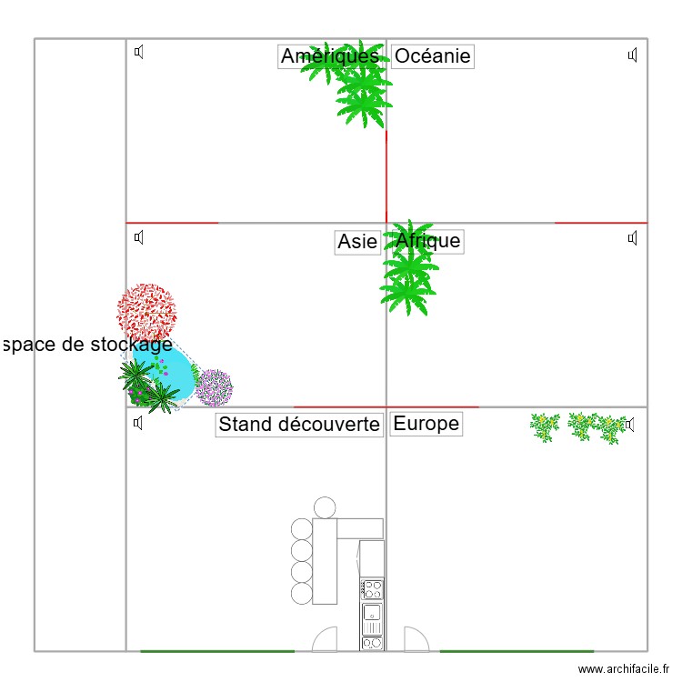 Plan. Plan de 7 pièces et 400 m2