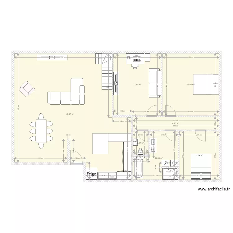 rez malissard. Plan de 8  et 143 m²