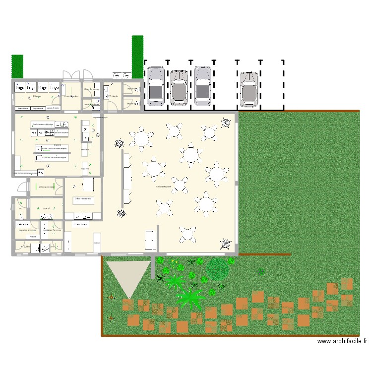 cuisine gastro ingénierie G duchesne. Plan de 17 pièces et 241 m2