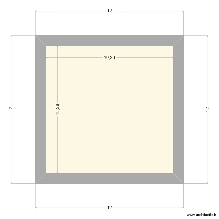 plans3 toits. Plan de 1 pièce et 10 m2