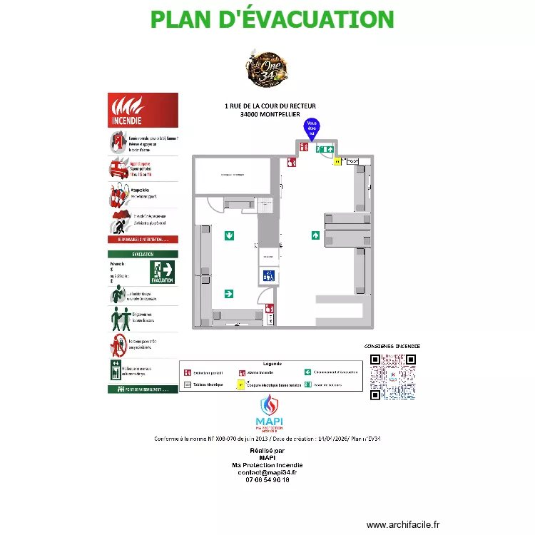 le one 34. Plan de 2  et 450 m²