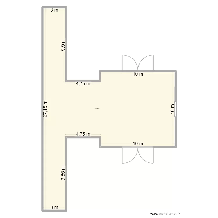 Plan Chaeau. Plan de 1  et 217 m²