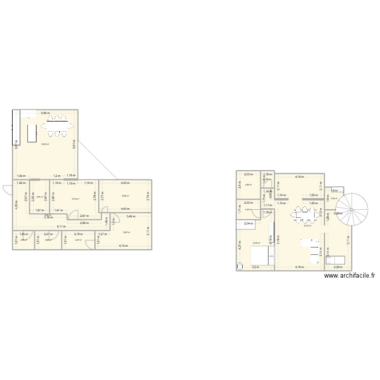 P-3 appart 100. Plan de 15 pièces et 175 m2