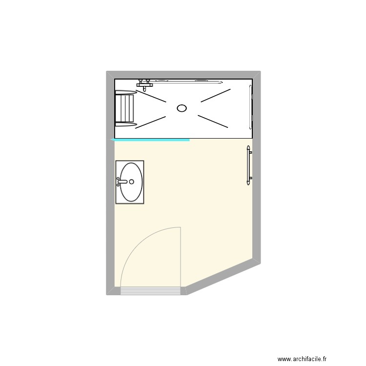 GIANINO PROJET1. Plan de 1 pièce et 5 m2