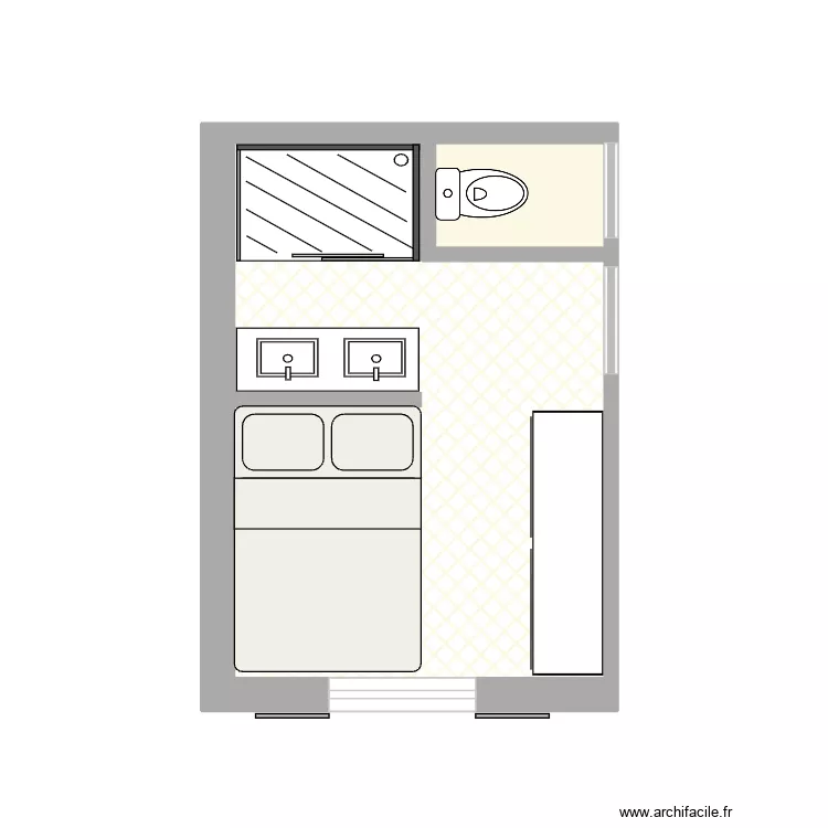 NVL MAISON V"3. Plan de 2 Pièces et 11 m² NVL MAISON V"3. Plan de 2 Pièces et 11 m²