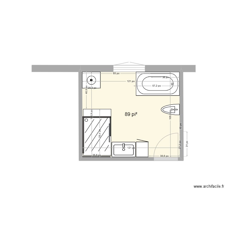salle de bainRéamémagement. Plan de 0 pièce et 0 m2