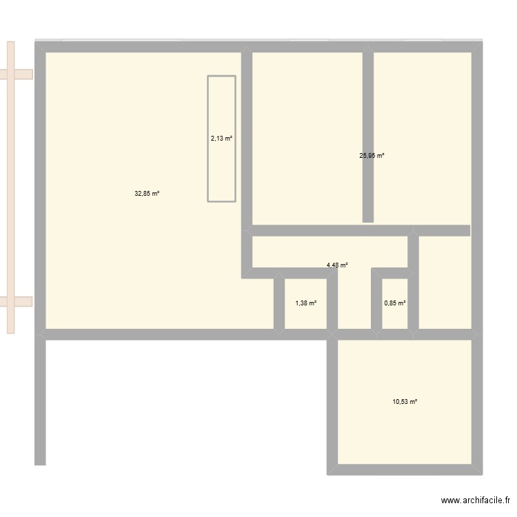 gite fuste. Plan de 13 pièces et 159 m2