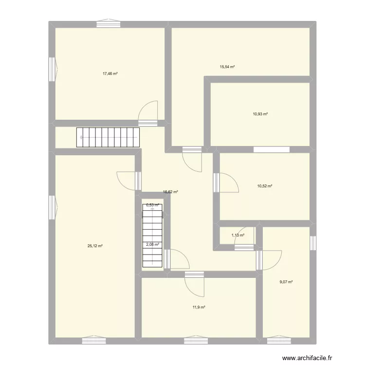 maison douvres. Plan de 