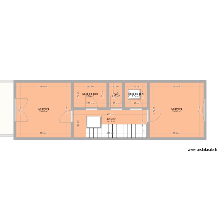 rohmer. Plan de 8 pièces et 93 m2