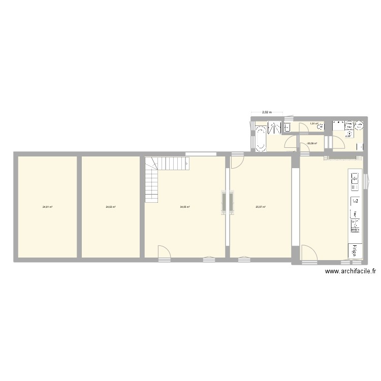 Biaville_plan_elec_RDC. Plan de 7 pièces et 117 m2