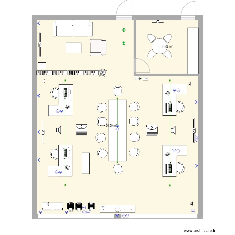 bureau TST technique 2. Plan de 0 pièce et 0 m2