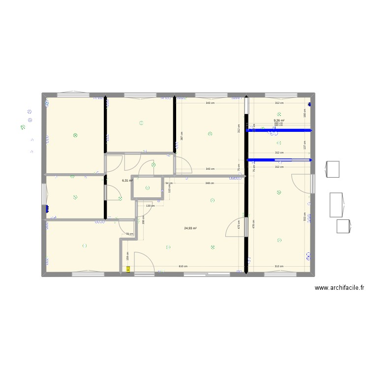 futur disposition + élec v1. Plan de 0 pièce et 0 m2