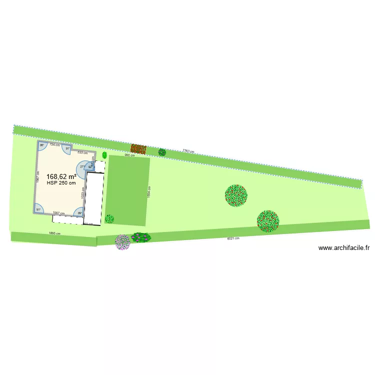 Jardin nu. Plan de 