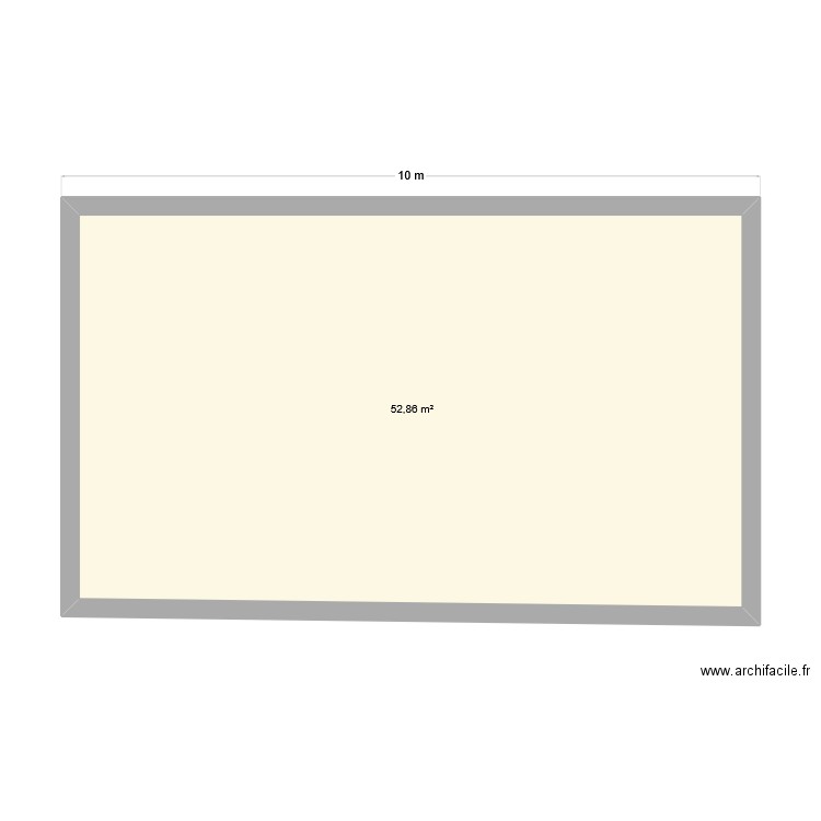 sous sol garage. Plan de 1 pièce et 53 m2