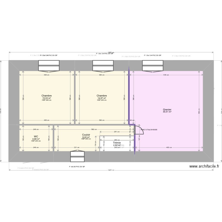 ML24005153. Plan de 13 pièces et 153 m2