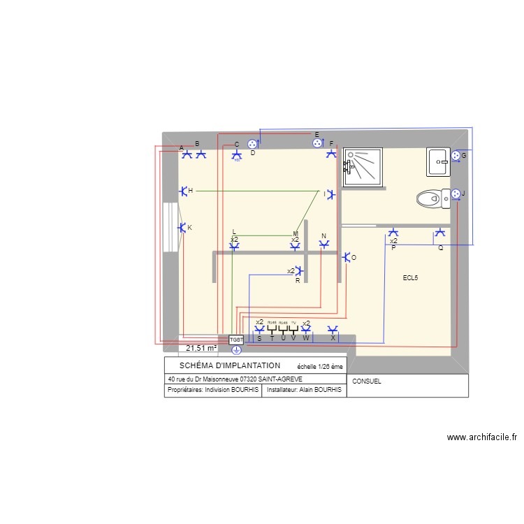 STUDIO ELEC LIGNES DEDIEES. Plan de 0 pièce et 0 m2
