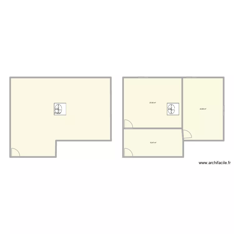 Salle Jacinthe. Plan de 4  et 133 m²