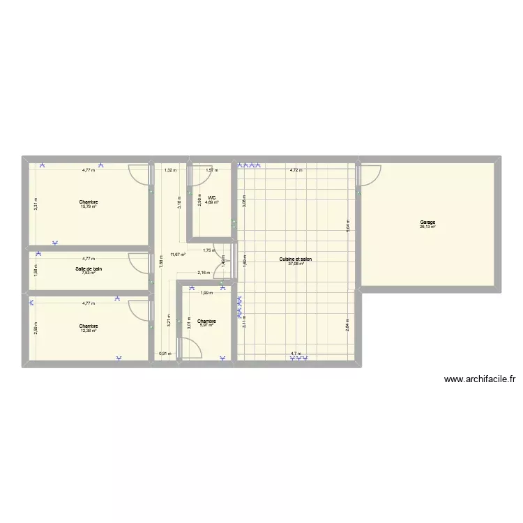 maion 1. Plan de 8 Pièces et 121 m² maion 1. Plan de 8 Pièces et 121 m²