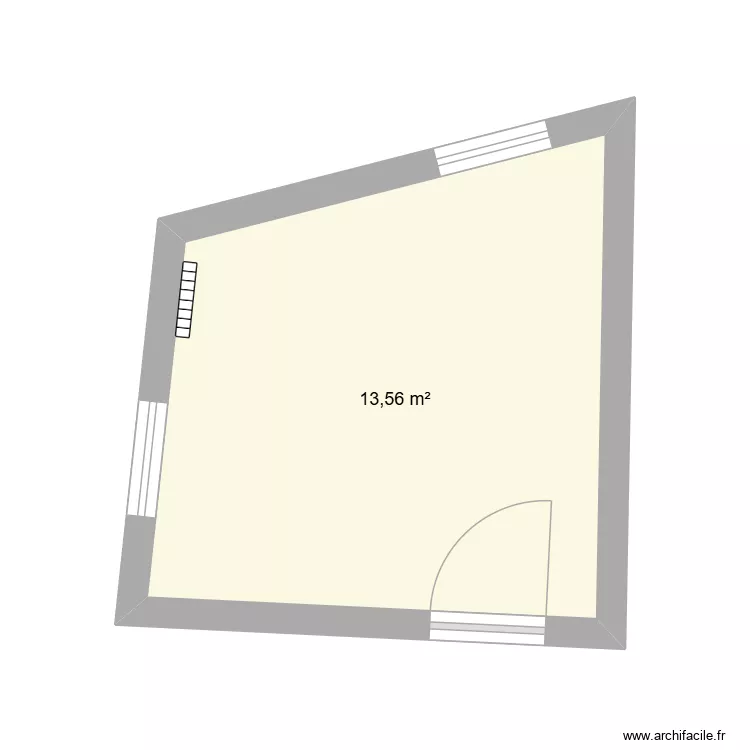 atelier ergo. Plan de 1  et 14 m²