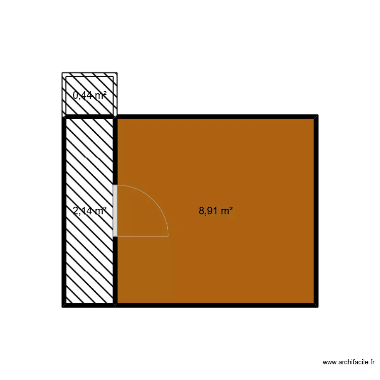 Cabane vu du haut. Plan de 