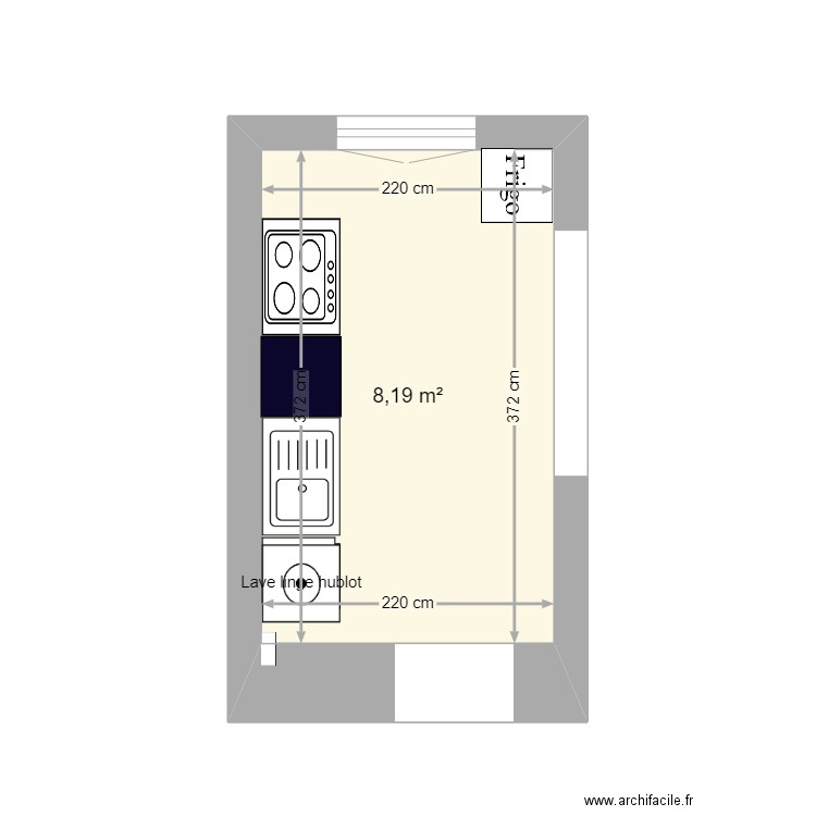 cuisine . Plan de 0 pièce et 0 m2