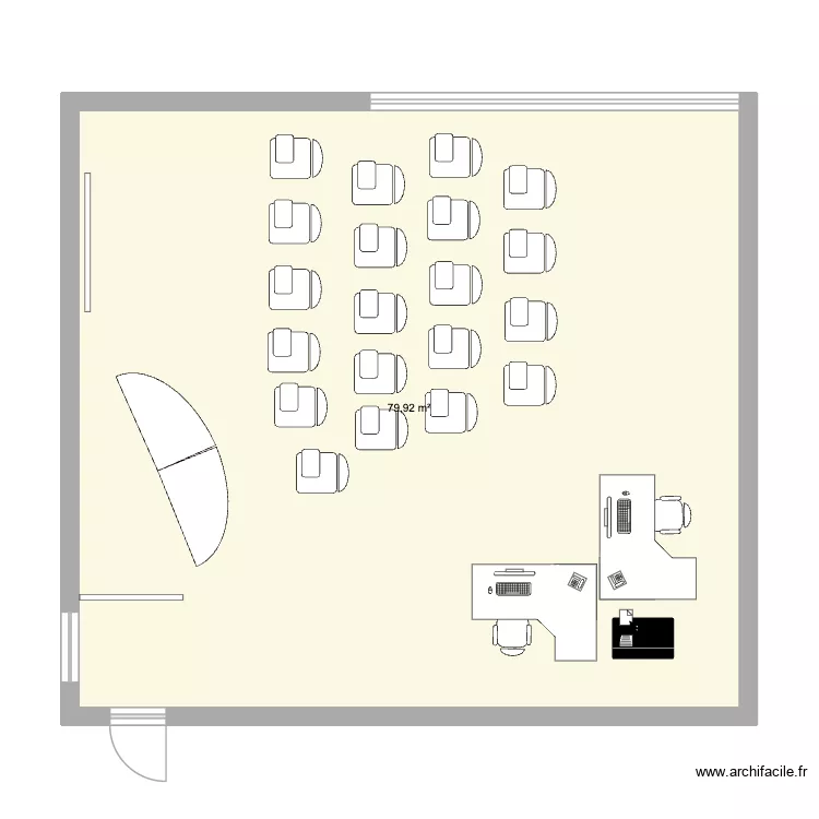 CTA salle 2. Plan de 1 et 80 m² CTA salle 2. Plan de 1 et 80 m²