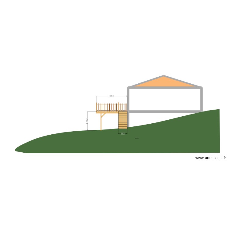 Façade Est. Plan de 0 pièce et 0 m2