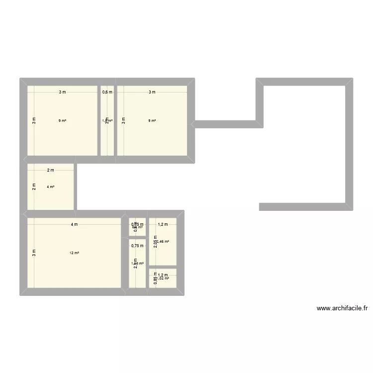 Pav. Plan de 9  et 41 m²