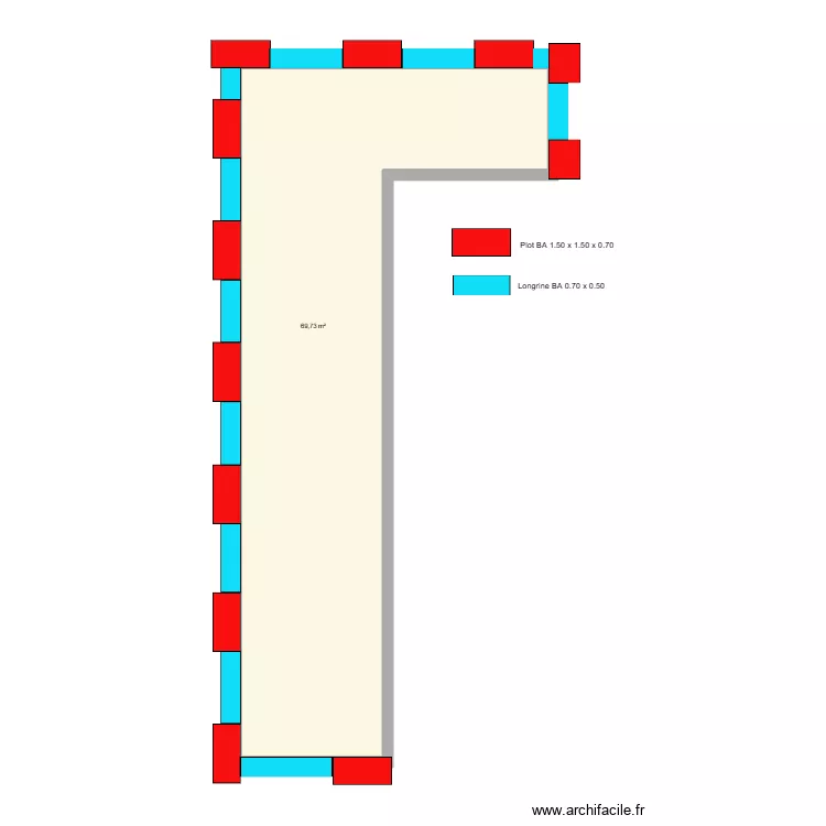 Dominianni terrasse plots longrines. Plan de 