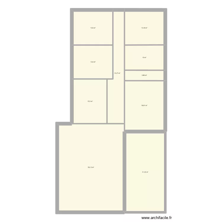 plan maman. Plan de 10  et 195 m²