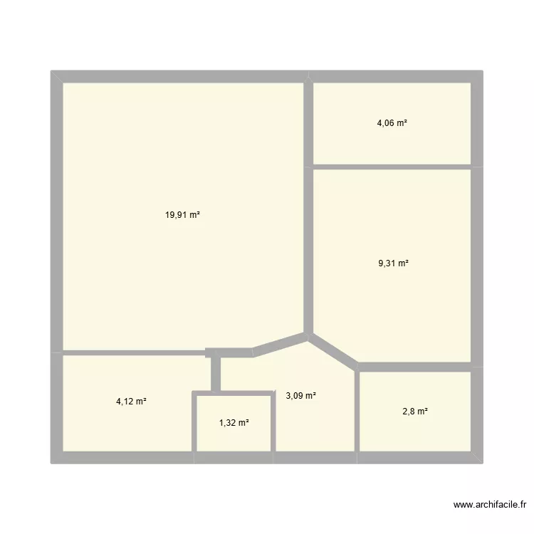projet David. Plan de 7  et 45 m²