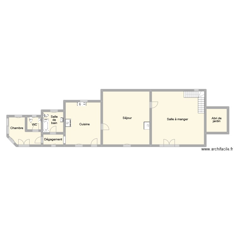 vernon rdc maison. Plan de 8 pièces et 143 m2