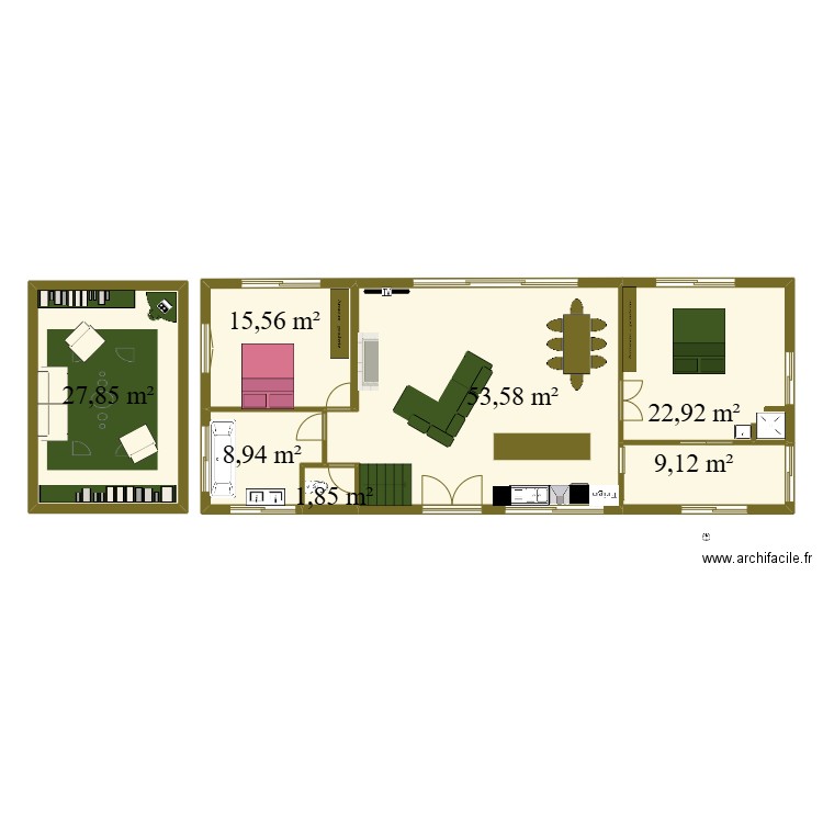 A CASA DI GIULIA II. Plan de 7 pièces et 140 m2