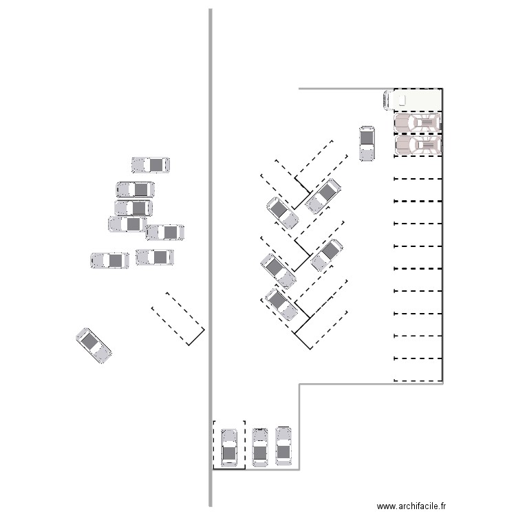 parking. Plan de 0 pièce et 0 m2