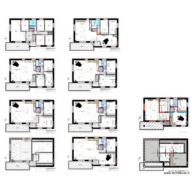 BOREL. Plan de 96 pièces et 1172 m2