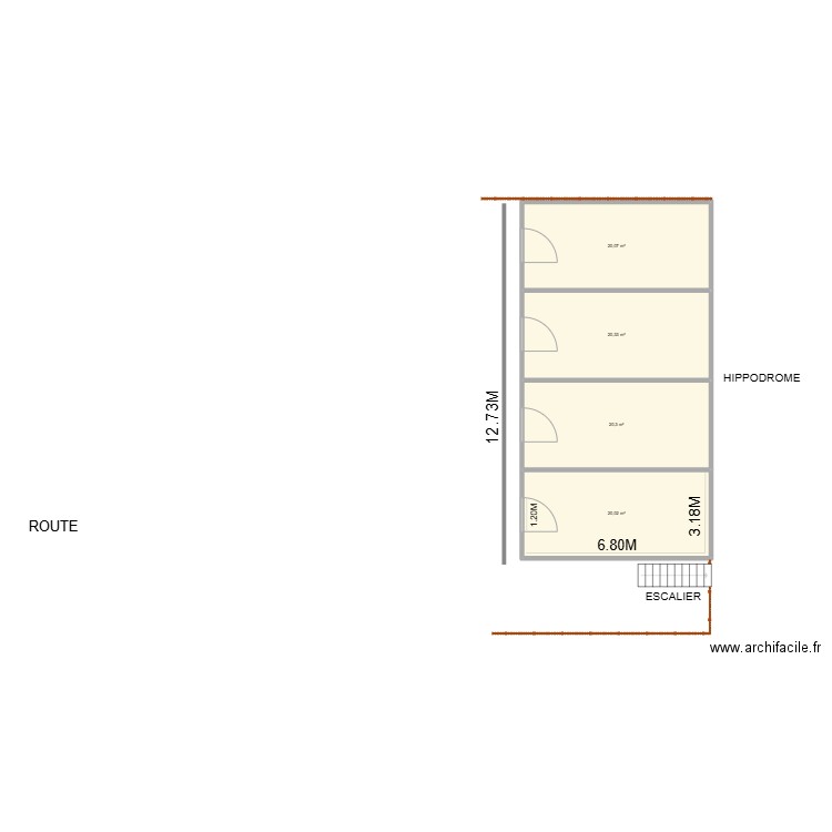 kea horses. Plan de 4 pièces et 81 m2