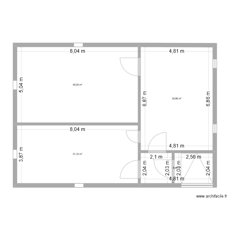 anis. Plan de 4 pièces et 114 m2