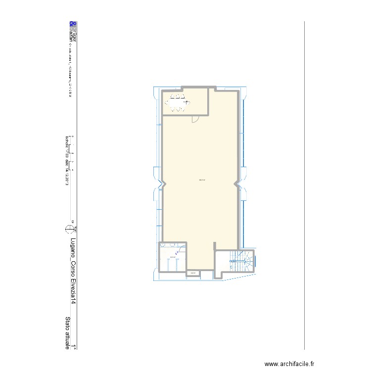 Lugano vide. Plan de 5 pièces et 195 m2