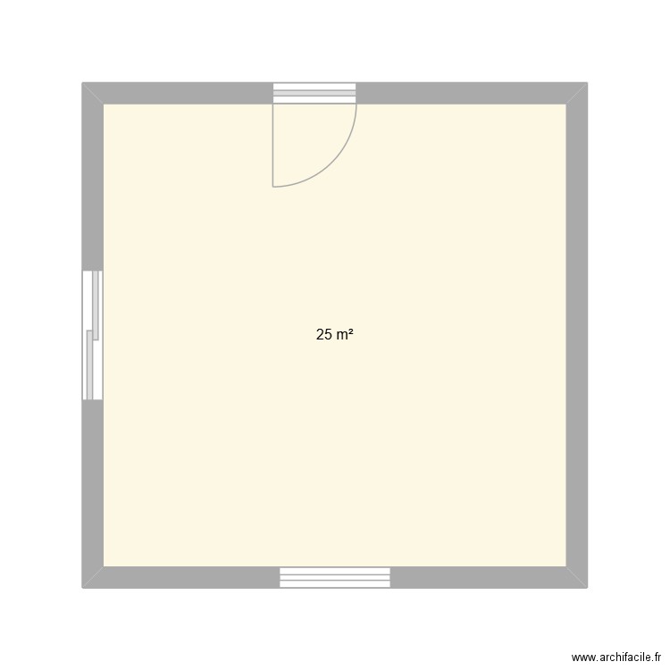 famille fontu plan. Plan de 1 pièce et 25 m2