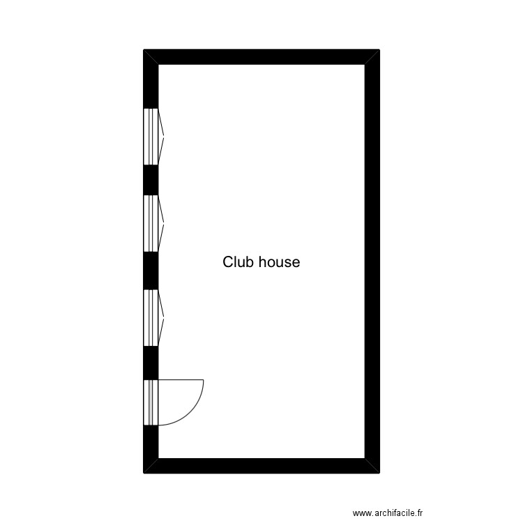 Club house marquillies. Plan de 1 pièce et 25 m2
