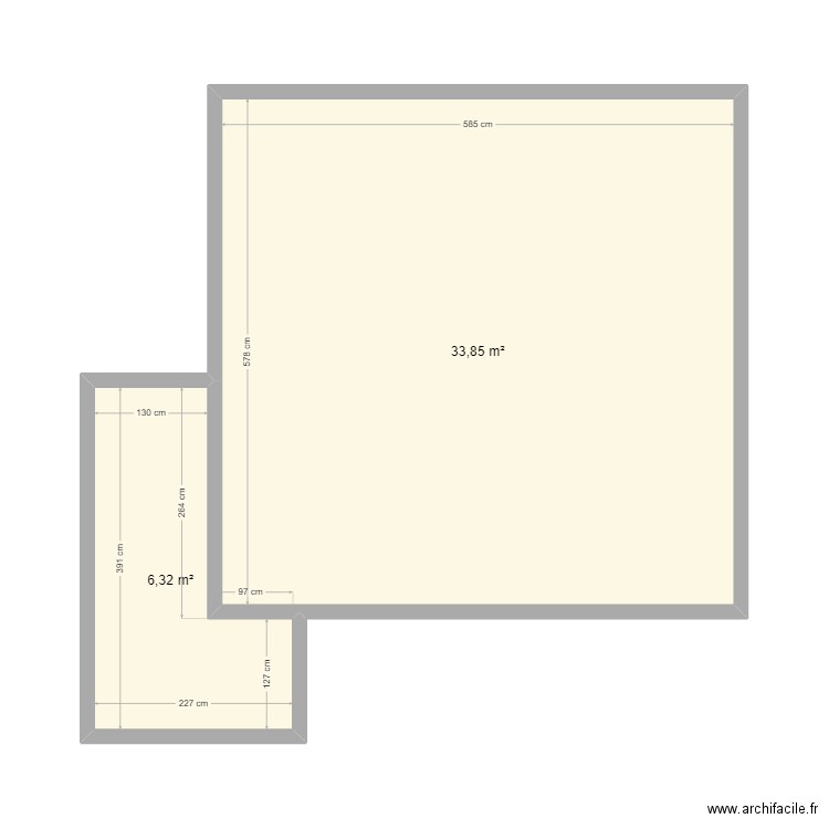 mur cote voisin . Plan de 0 pièce et 0 m2