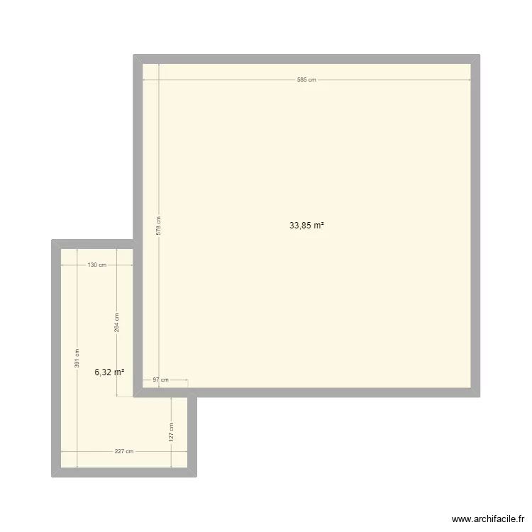 mur cote voisin . Plan de 