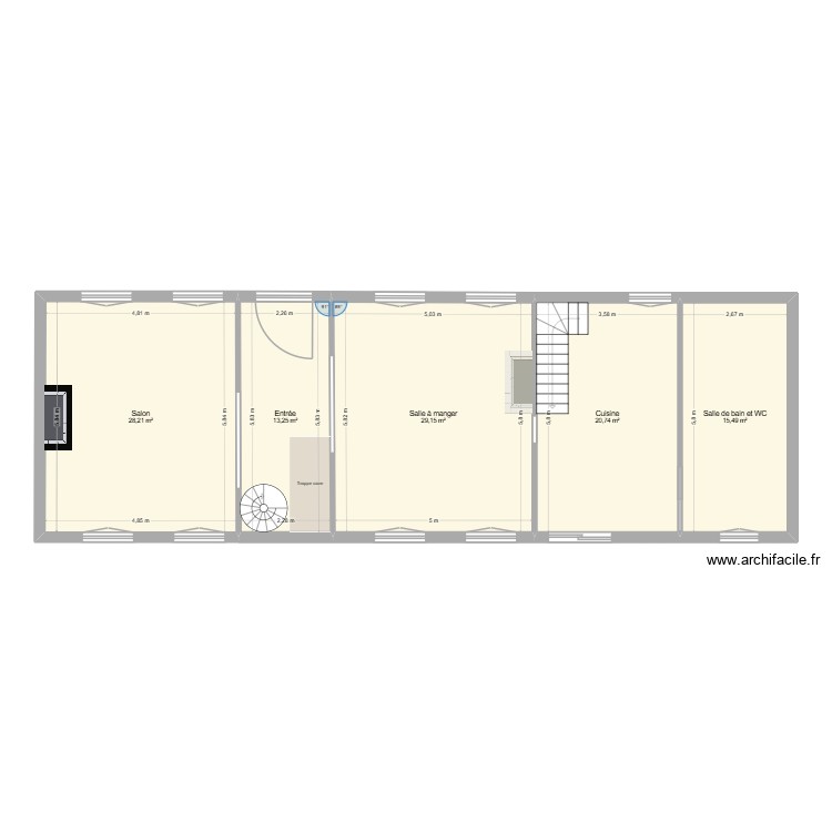 RDC. Plan de 0 pièce et 0 m2