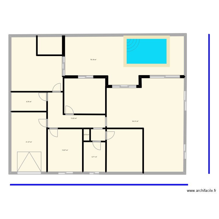 plan walid. Plan de 10 pièces et 232 m2