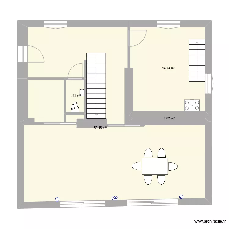 maison lembach. Plan de 4  et 68 m²