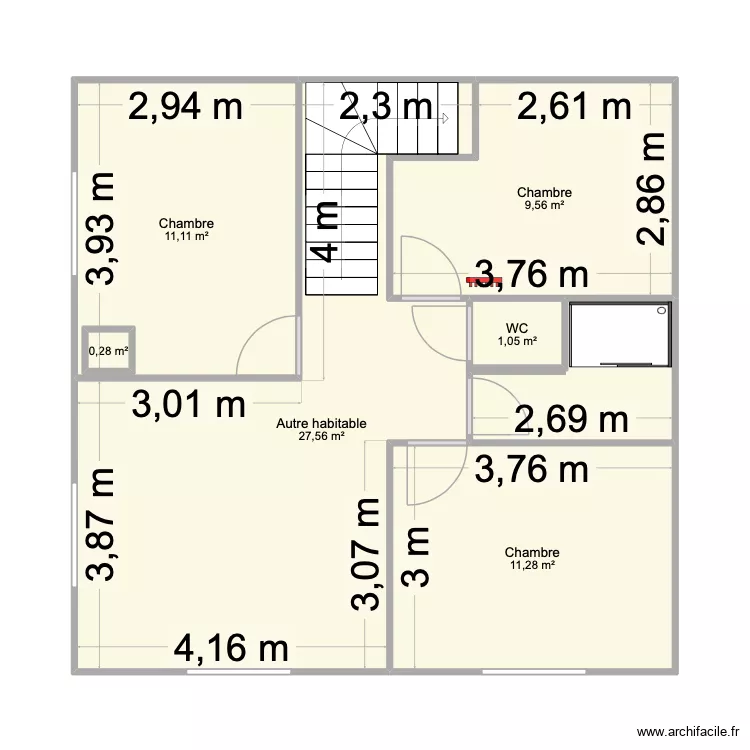 ETAGE. Plan de 6 et 61 m² ETAGE. Plan de 6 et 61 m²