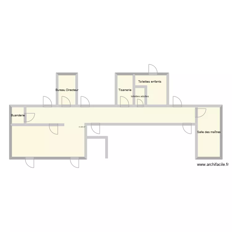 plan Stage. Plan de 7  et 73 m²