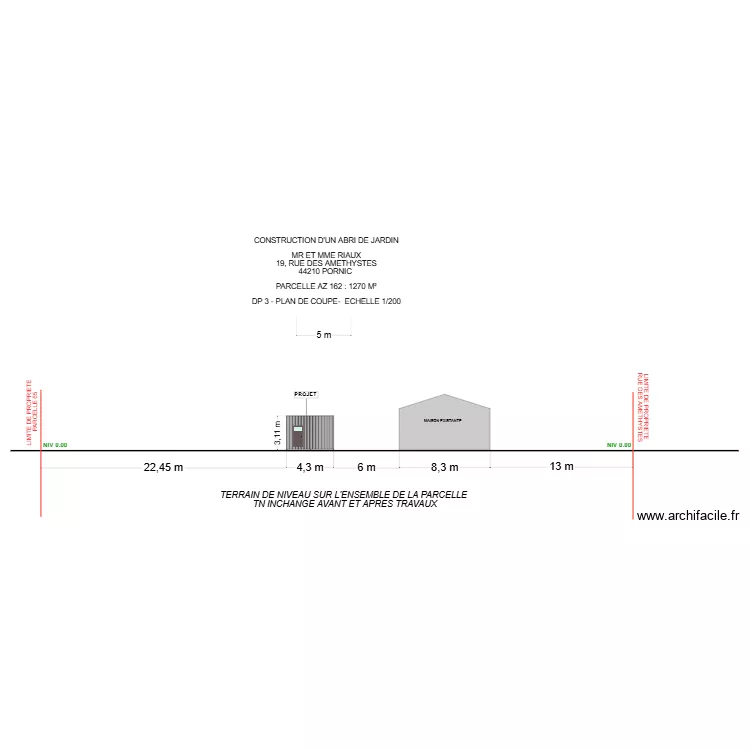 DP 3 RIAUX. Plan de 